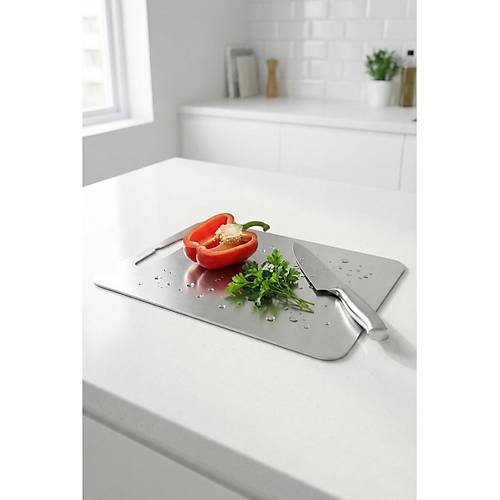 Antibakteriyel K�f �nleyici Paslanmaz �elik Kesme Mat� 20x30 cm