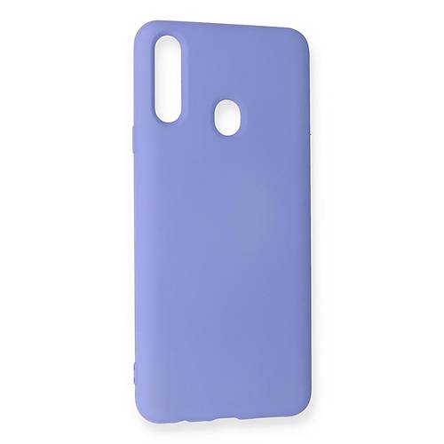 Galaxy A20S K�l�f Nano i�i Kadife Silikon - Lila