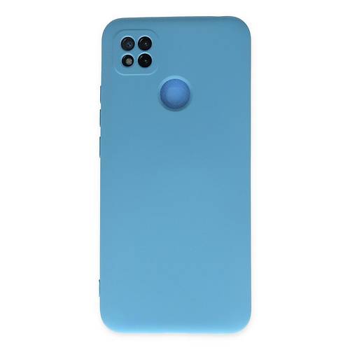 Redmi 9C K�l�f Nano i�i Kadife Silikon - Mavi