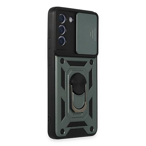 Galaxy S21 FE K�l�f Pars Lens Y�z�kl� Silikon - Ye�il