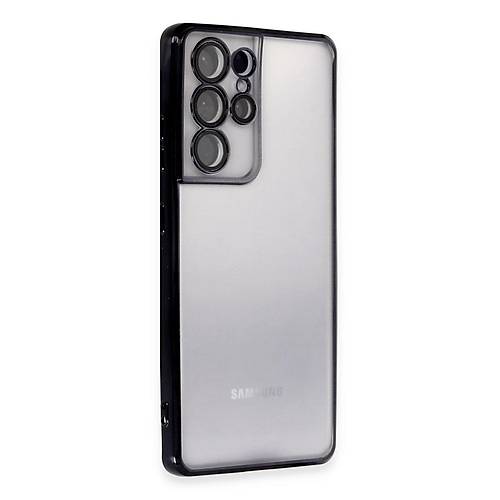 Galaxy S21 Ultra K�l�f Razer Lensli Silikon - Siyah