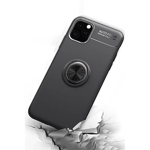 iPhone 11 Pro Max K�l�f Range Y�z�kl� Silikon - Siyah