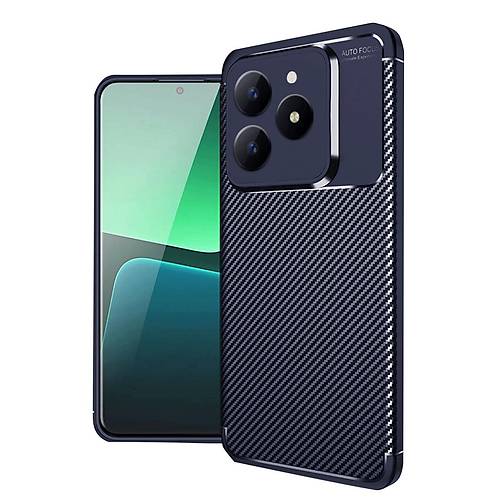 Realme C61 K�l�f Auto Focus Karbon Kapak - Lacivert