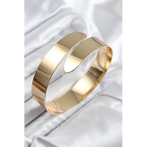 Pirin� Sarmal Model Gold Renk Pazu Bileklik