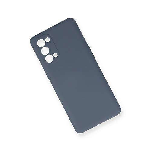 Reno 5 Pro K�l�f Nano i�i Kadife Silikon - Gri