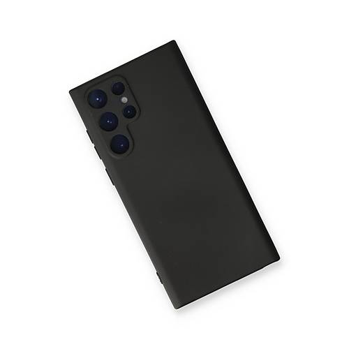 Galaxy S23 Ultra K�l�f Nano i�i Kadife Silikon - Siyah