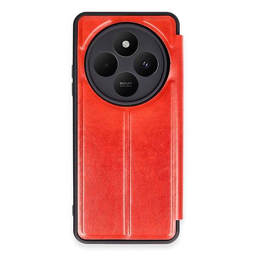 Redmi 14C K�l�f Flip Cover - K�rm�z�