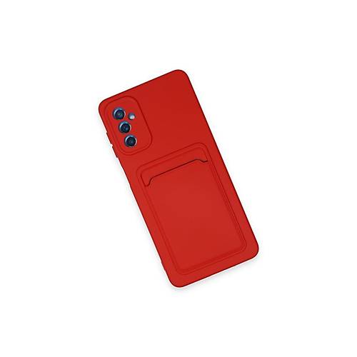 Galaxy A14 4G K�l�f Kelvin Kartvizitli Silikon - K�rm�z�