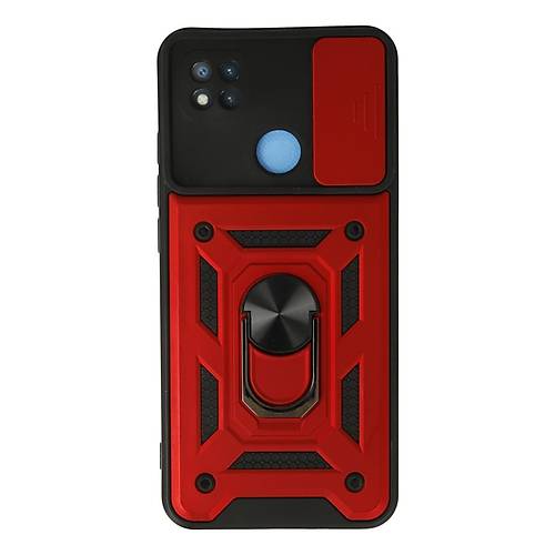 Redmi 9C K�l�f Pars Lens Y�z�kl� Silikon - K�rm�z�