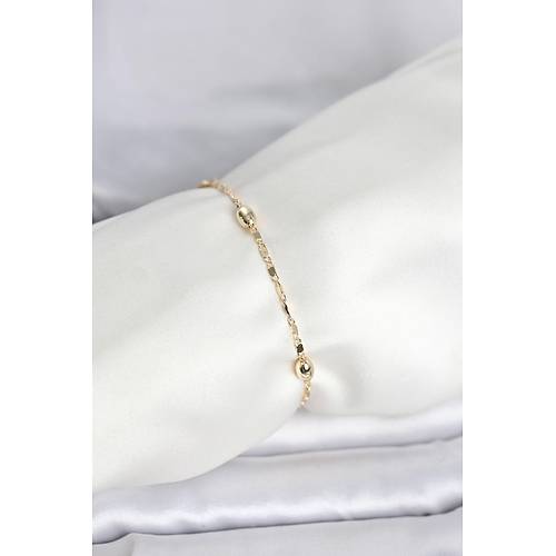 CM 14K Gold Renk Damla Top�uk Model Kad�n Bileklik