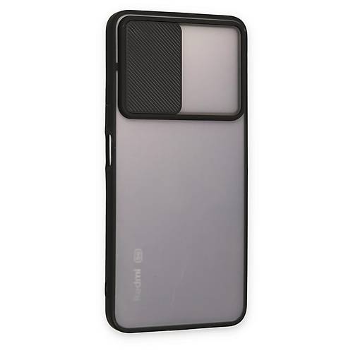 Redmi Note 11T K�l�f Palm Buzlu Kamera S�rg�l� Silikon - Siyah
