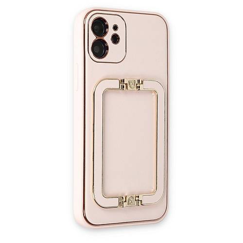 iPhone 12 K�l�f Coco Elit Kapak - Pudra