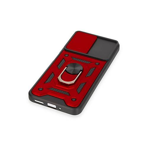 Redmi Note 12 4G K�l�f Pars Lens Y�z�kl� Silikon - K�rm�z�