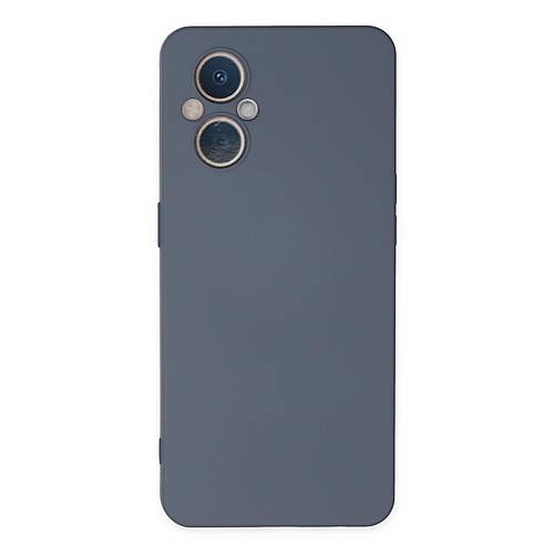 Reno 7 Lite K�l�f Nano i�i Kadife Silikon - Gri