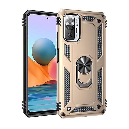 Redmi Note 10 Pro K�l�f Sofya Y�z�kl� Silikon Kapak - Gold
