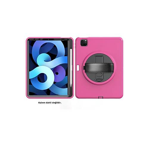 iPad Pro 11 (2018) K�l�f Hand Strap Tablet K�l�f� - Pembe