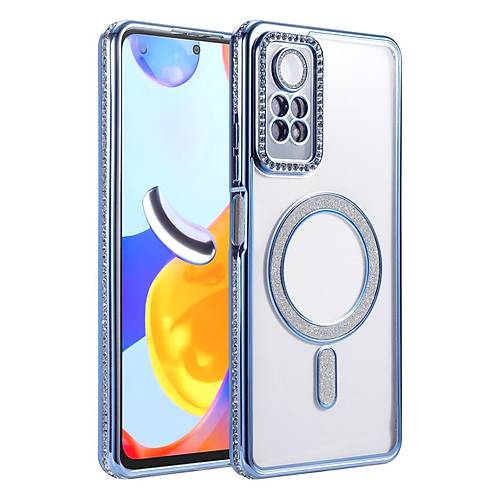 Redmi Note 12 Pro 4G Joke Simli Magneticsafe K�l�f - Mavi