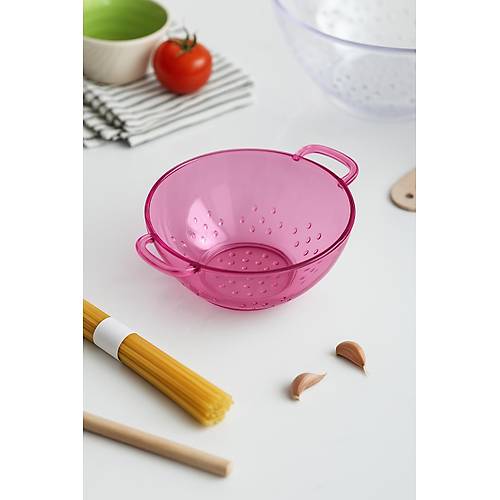 Akrilik Pembe Mini Pirin� S�zge�i & Bakliyat S�zge�i (3 SU BARDA�I �L��L�)
