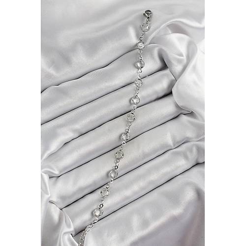 Pirin� G�m�� Renk Zirkon Ta�l� Bileklik