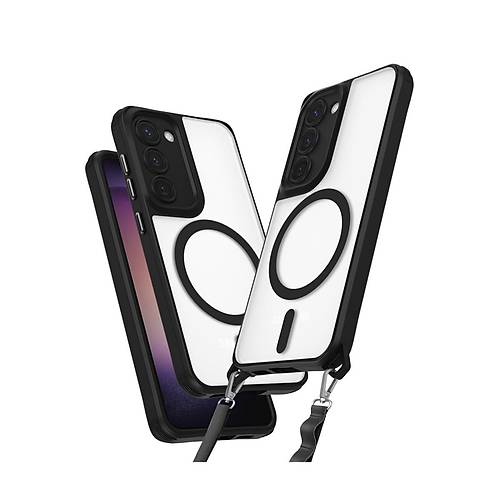 Galaxy S23 Plus K�l�f Enka Magsafe Silikon K�l�f - Siyah
