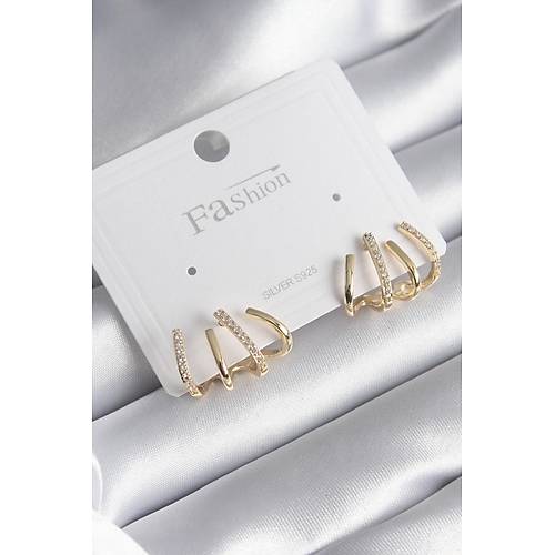 Pirin� G�m�� Renk Zirkon Ta�l� �atal Model Kad�n K�pe