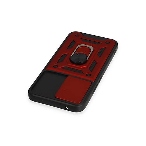 Galaxy A54 5G K�l�f Pars Lens Y�z�kl� Silikon - K�rm�z�