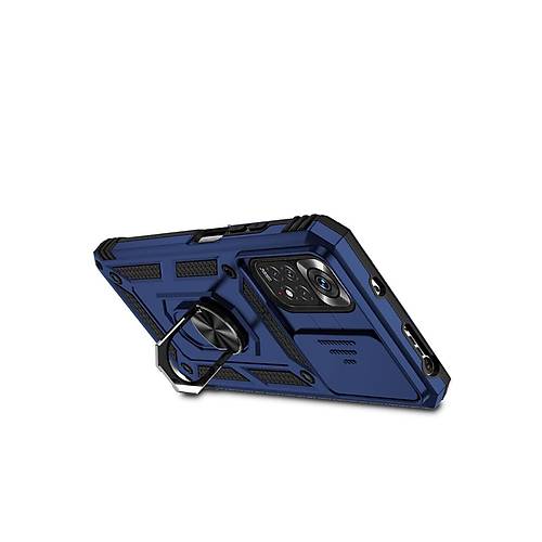 Redmi Note 11 Pro K�l�f Pars Lens Y�z�kl� Silikon - Lacivert