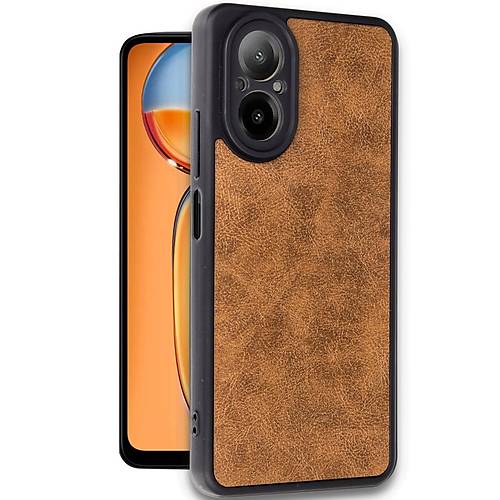 Realme 12 Lite K�l�f Aras Deri Kapak - Taba