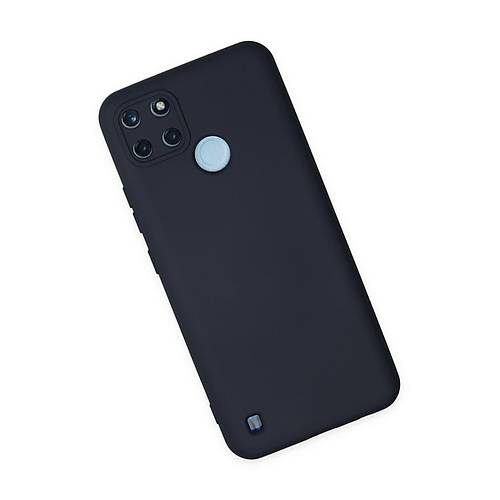 Realme C25Y K�l�f Nano i�i Kadife Silikon - Lacivert
