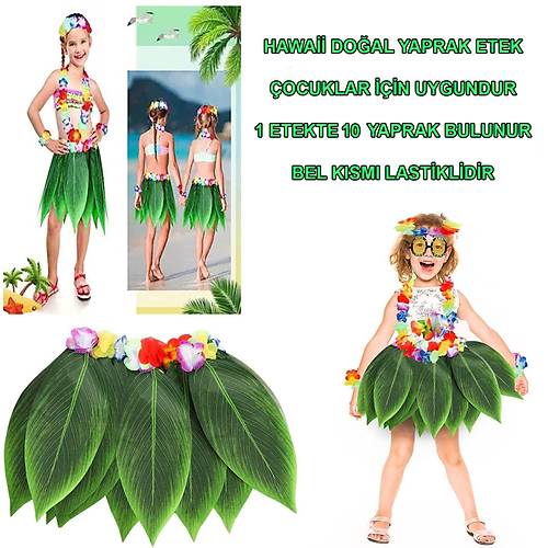 Tropikal Esintili Hawaii Yaprakl� Parti Ete�i �ocuk Boy