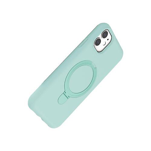 iPhone 11 Regal Magsafe Standl� Kapak - Su Ye�ili