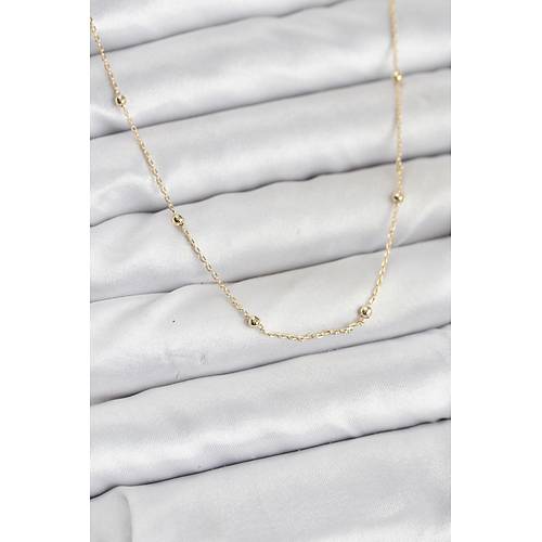 CM 14K Gold Renk Minik Top Zincirli Kad�n Kolye