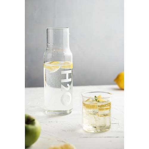 Borosilikat Cam Beyaz Ba�ucu S�rahisi & Cam S�rahi * 600 ml
