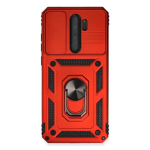 Redmi Note 8 Pro K�l�f Pars Lens Y�z�kl� Silikon - K�rm�z�