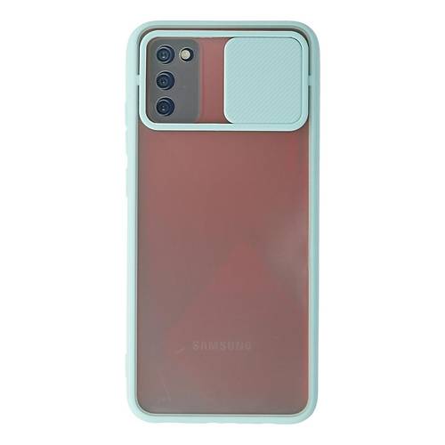 Galaxy A03S K�l�f Palm Buzlu Kamera S�rg�l� Silikon - Turkuaz