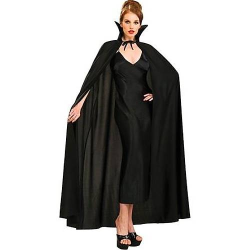 Siyah Renk Yakal� Halloween Pelerini 120 cm