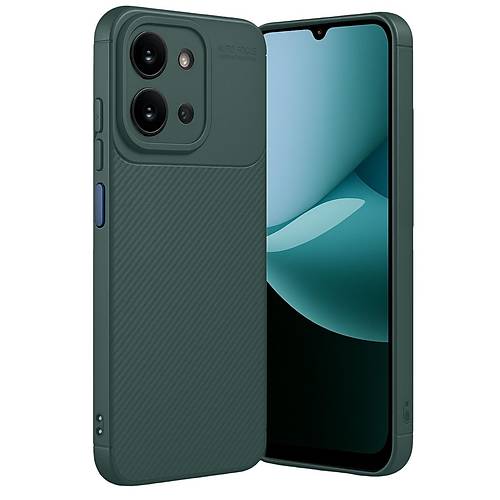 Redmi 15C 4G Auto Focus Karbon Kapak - Koyu Ye�il