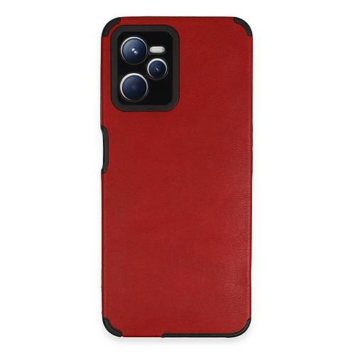 Realme C35 K�l�f Loop Deri Silikon - K�rm�z�