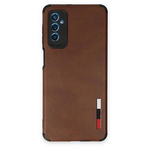 Galaxy M52 5G K�l�f Loop Deri Silikon - Kahverengi