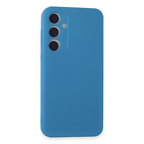 Galaxy A55 5G K�l�f First Silikon - Mavi