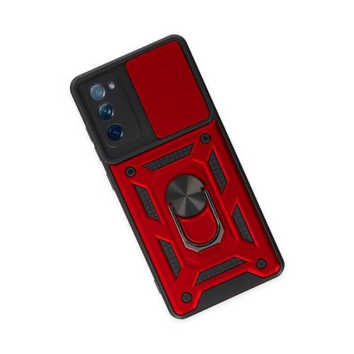 Galaxy S20 FE K�l�f Pars Lens Y�z�kl� Silikon - K�rm�z�