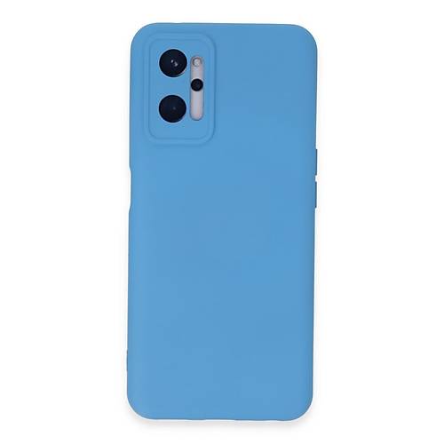 Realme 9i 4G K�l�f Nano i�i Kadife Silikon - Mavi