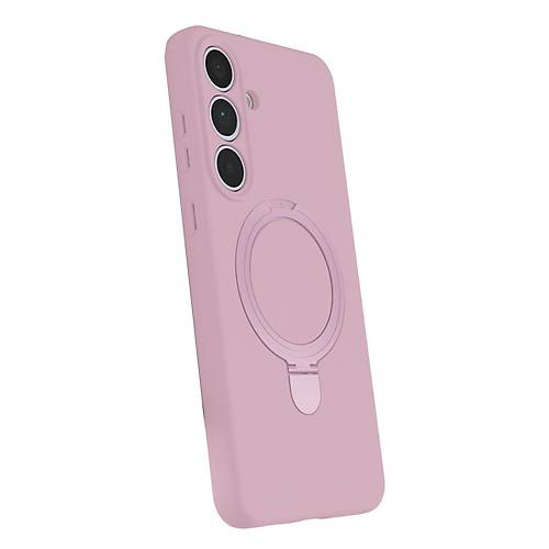 Galaxy S24 FE Regal Magsafe Standl� Kapak - A��k Pembe