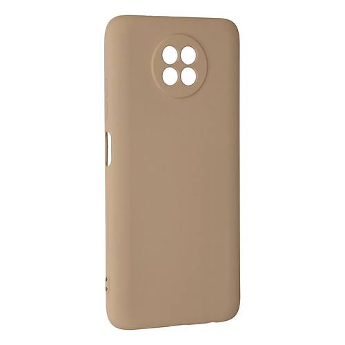 Redmi Note 9 5G K�l�f Nano i�i Kadife Silikon - Bej