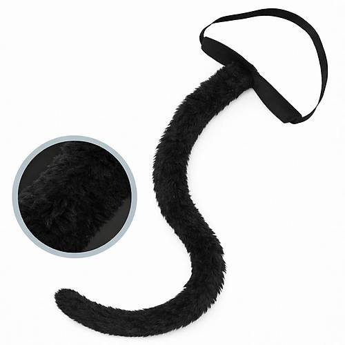 Siyah Pelu� Kuyruk �ekil Verilebilir 70 cm