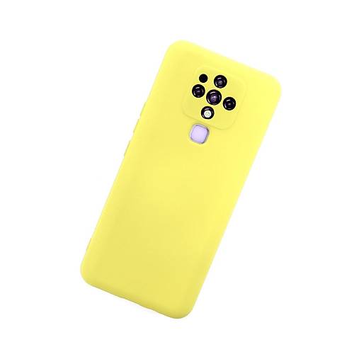Camon 16 K�l�f Nano i�i Kadife Silikon - Sar�