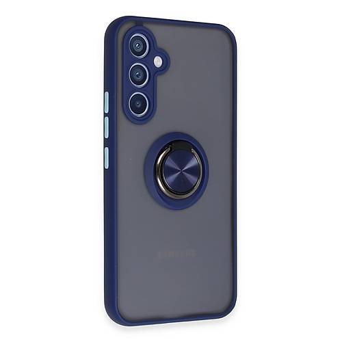 Galaxy A54 5G K�l�f Montreal Y�z�kl� Silikon Kapak - Lacivert