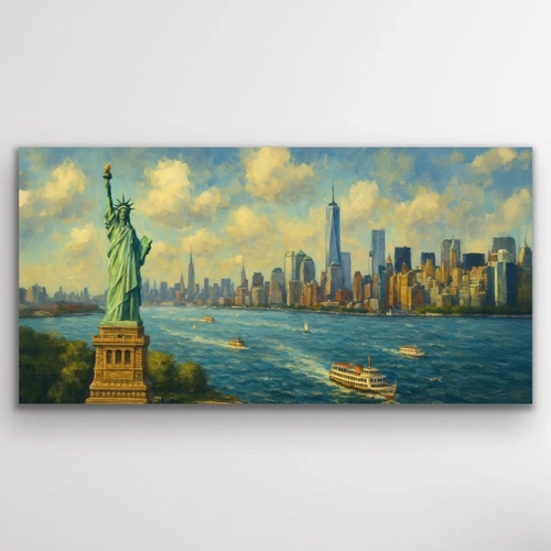 �zg�rl�k Heykeli Kanvas Tablo 60x120cm