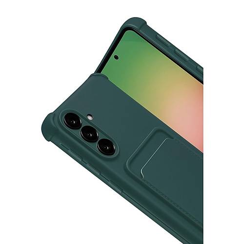 Galaxy A17 5G Kelvin Kartvizitli Silikon - Koyu Ye�il