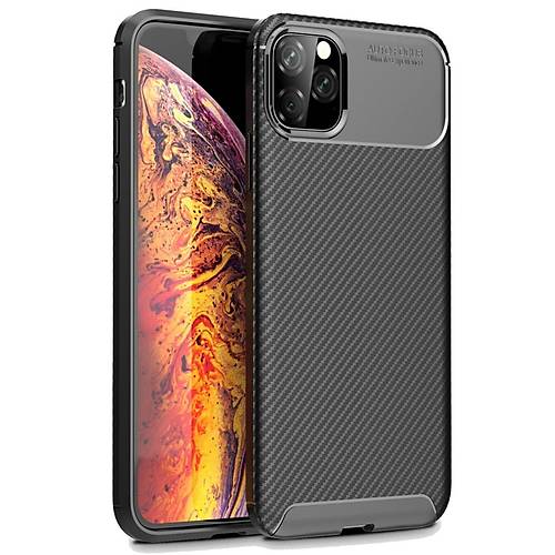iPhone 11 Pro Max K�l�f Auto Focus Karbon Kapak - Siyah